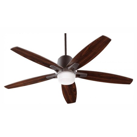 Quorum One Light Oiled Bronze Ceiling Fan 39525-86